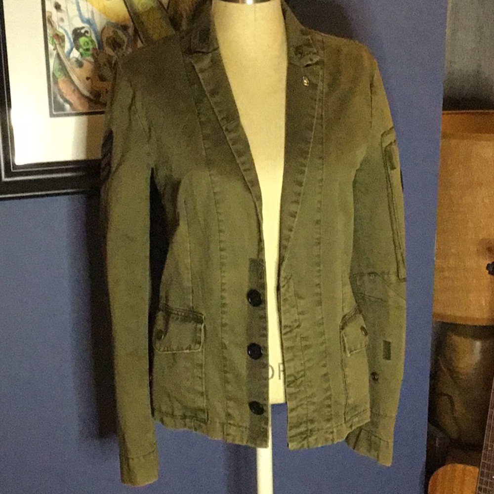 Zadig & Voltaire blazer army green jacket small